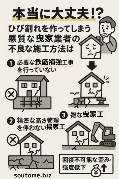 曳家　ひび割れ　業者